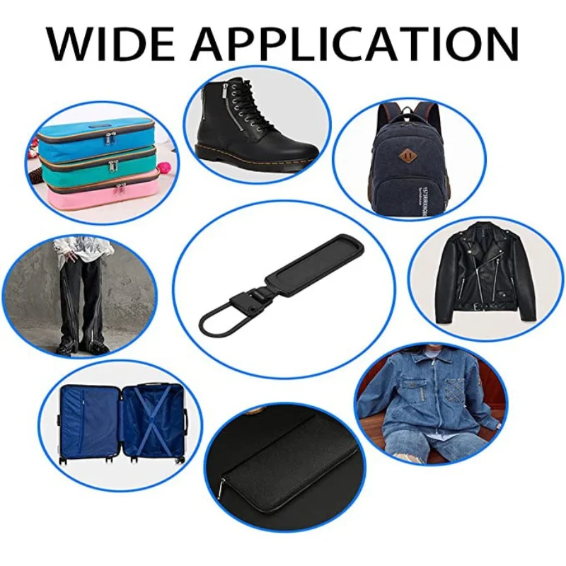 4/8 Uds. Tiradores de cremallera de Metal desmontables, bloqueo de varilla de repuesto, kit de reparación de cabeza de cremallera de metal para equipaje, bolsa de costura DIY, chaqueta de plumón