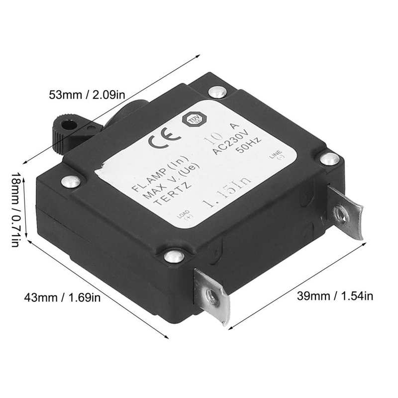Leakage Circuit Breaker Power Switch Circuit Breaker Leakage Protector Fit for 168F 170F Gasoline Generator 2KW‑3KW
