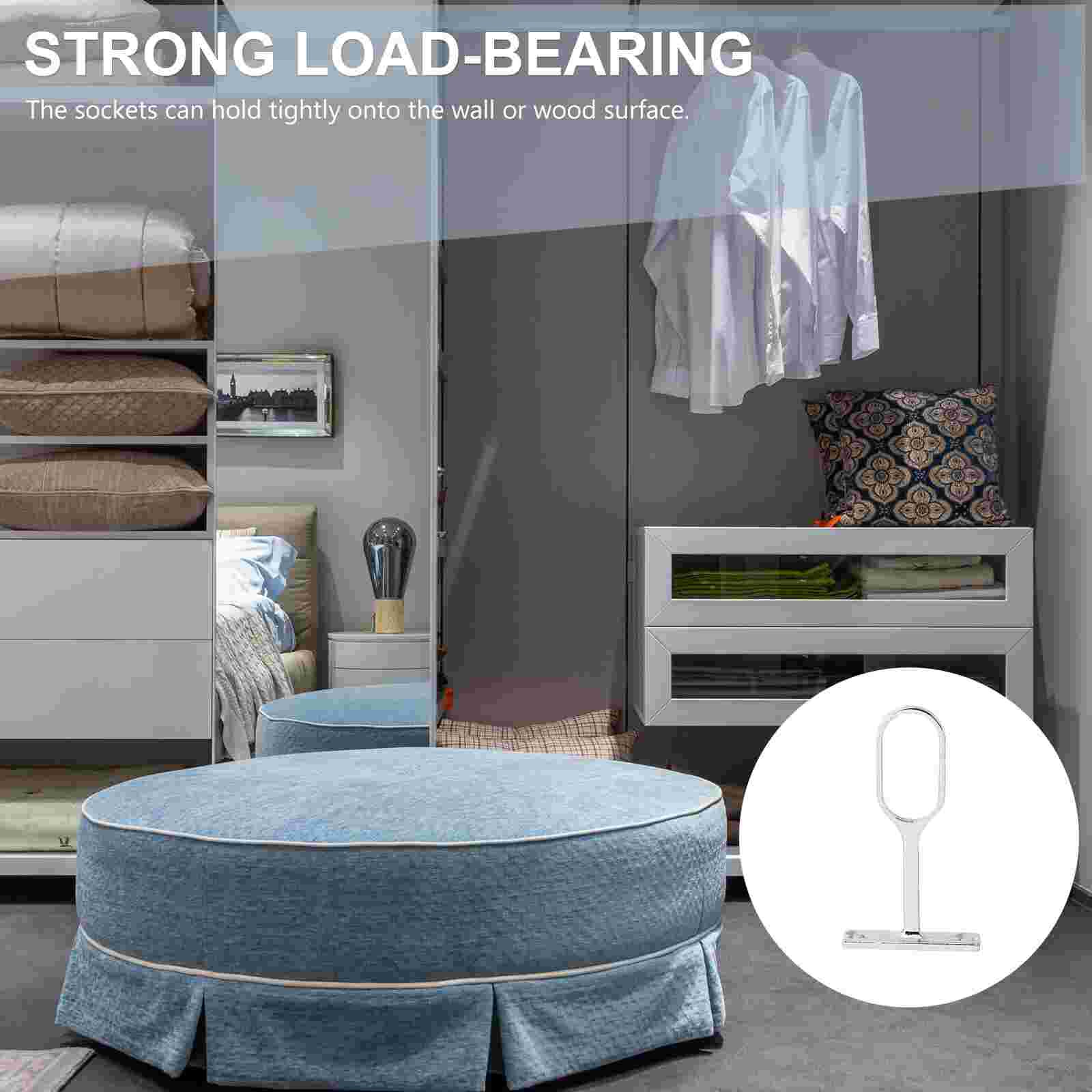 10pcs Closet Rod Support Pipe Wardrobe Rod Pipe Bracket Flange Rod Holder