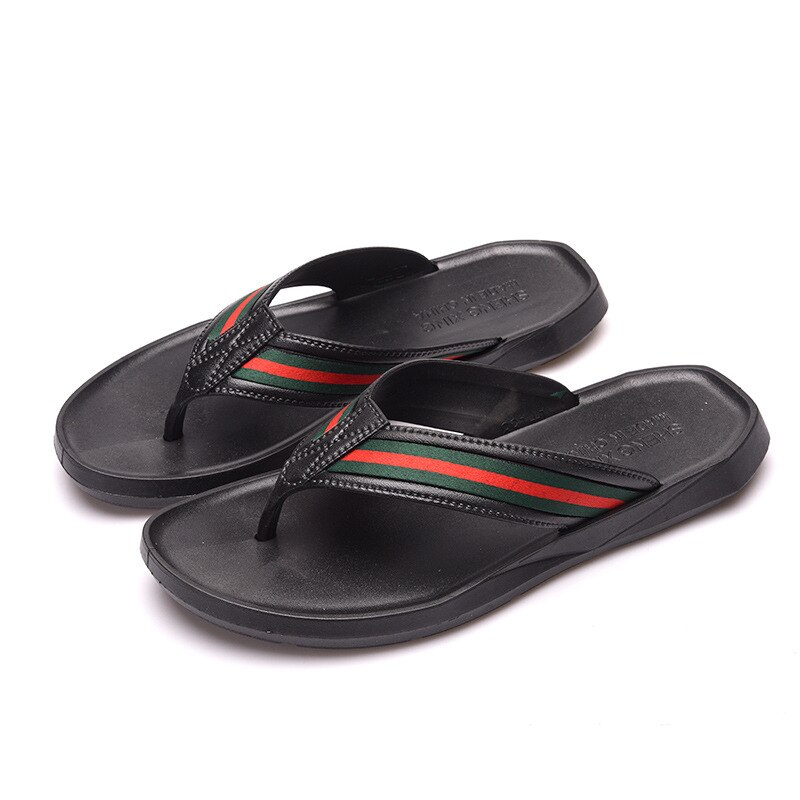 Sommartofflor herr tofflor med öppen tå strandskor massage badrumsflip flops husskor herr мужские вьетнамки  tx155: 2 / 40