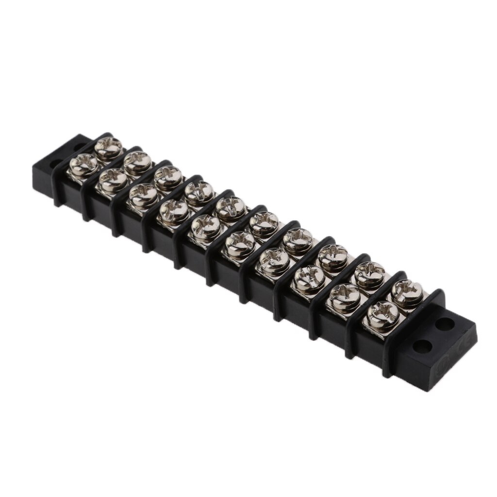 10 Gang Screw Terminal Block With Nickel Plated Brass Contacts For Boats