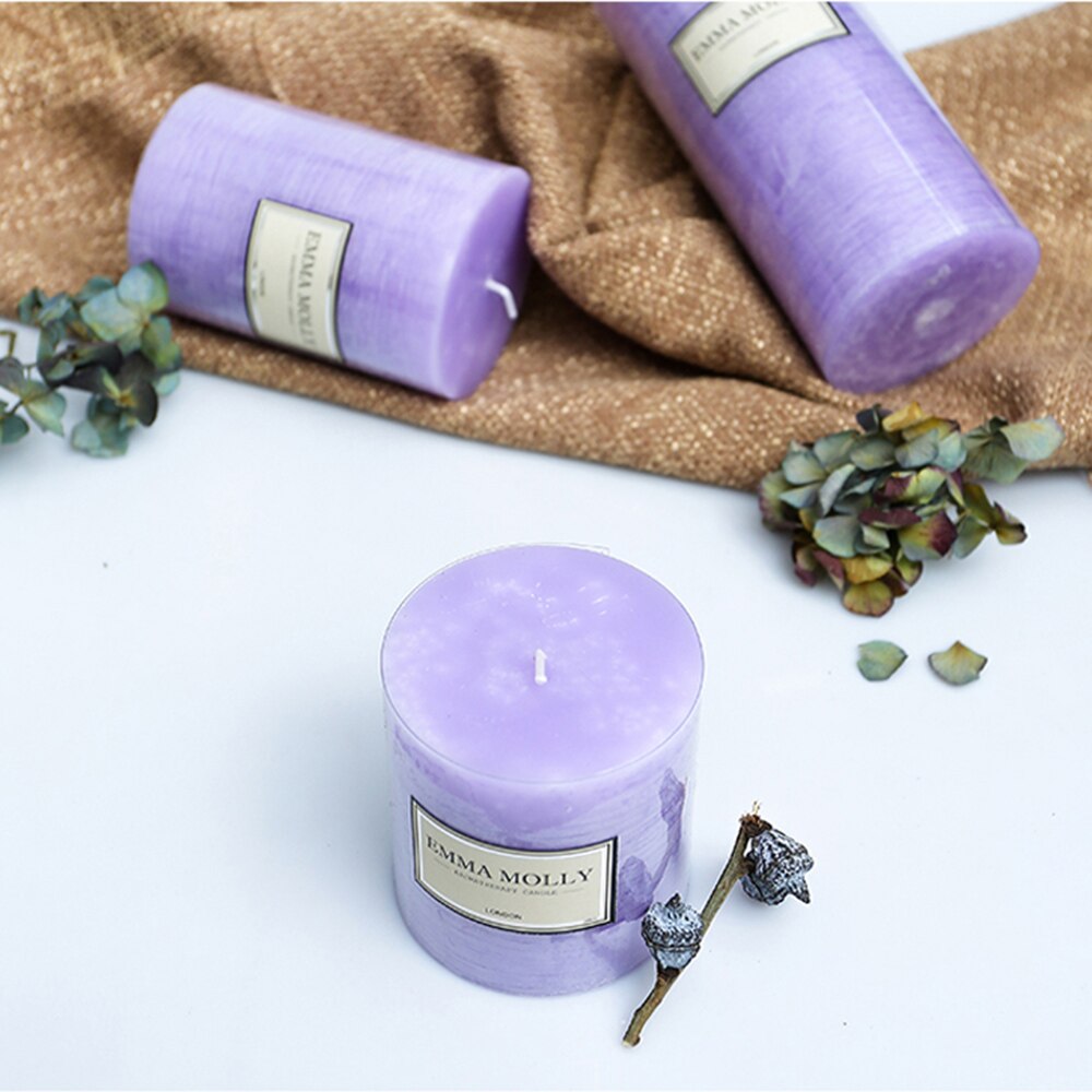 10/15CM Scented Candles Romantic Purple Lavender A... Grandado
