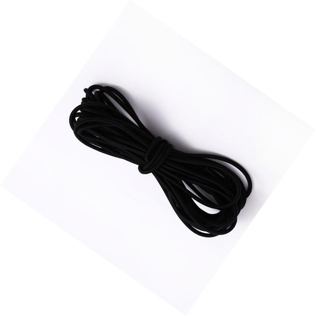 5M 5.5 Yards Elastic Cord Sewing Accessories 2.8mm Diameter Stretch Bungee Cord: Black
