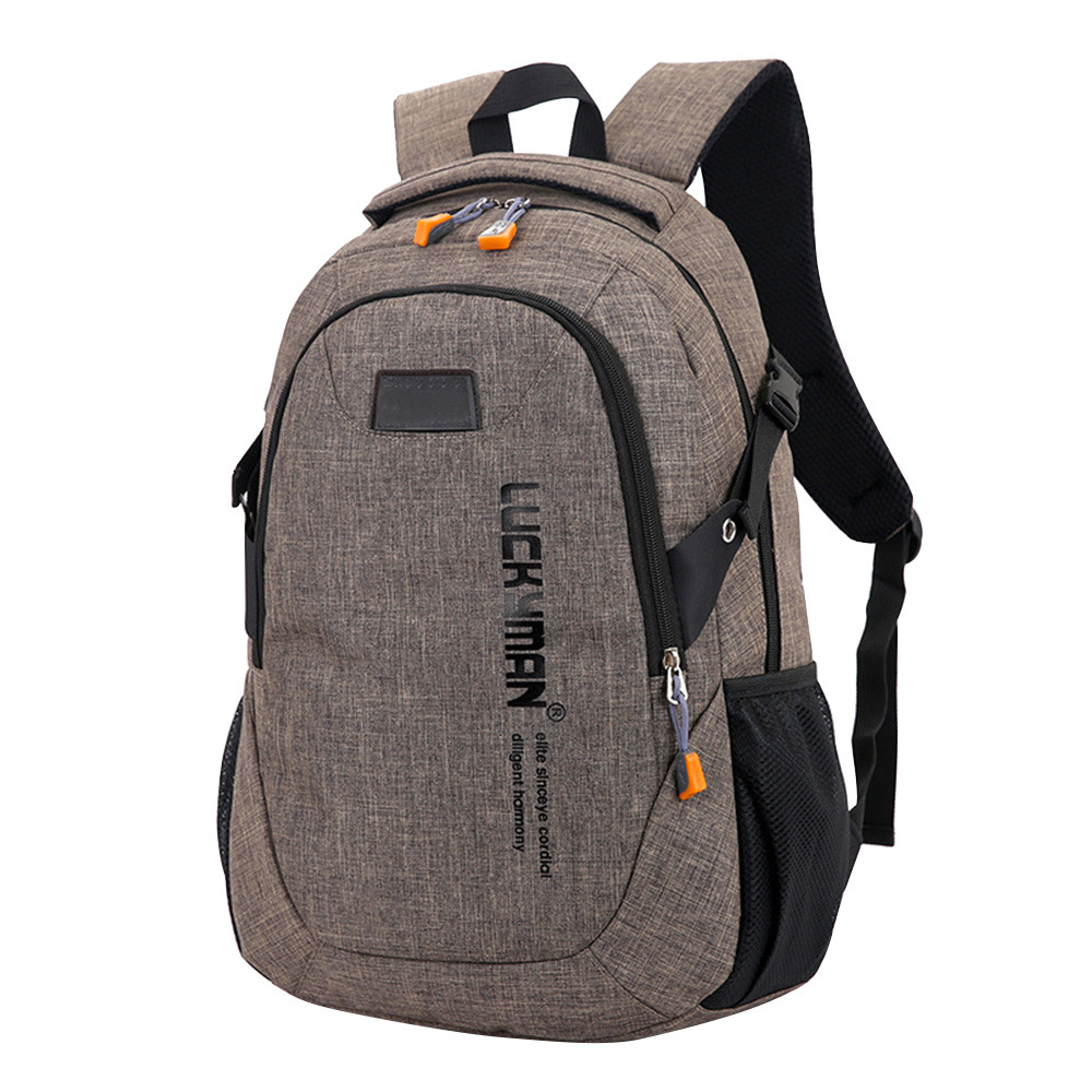 20 # mochila de lona de gran capacidad para mujer, mochila de lona de viaje, mochila para portátil Unisex, mochila grande de para estudiantes