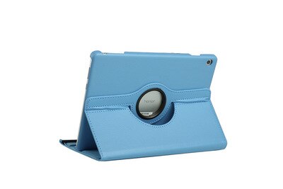 Dla Huawei MediaPad T5 10 AGS2-W09/L09/L03 10.1 Tablet Funda stojak PU skórzane etui z klapką dla 360 obracanie przypadku Huawei T5 10.1: Sky Blue