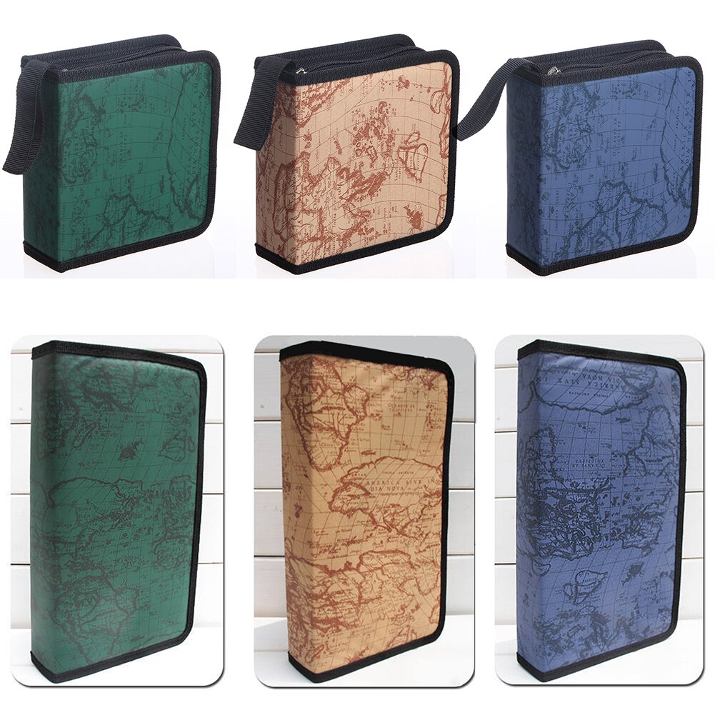 40/80 Disc Houder Beschermende Cover Organizer Thuis Kaart Streep Pakket Opbergtas CD DVD Box Case Carry Fotoalbum Auto