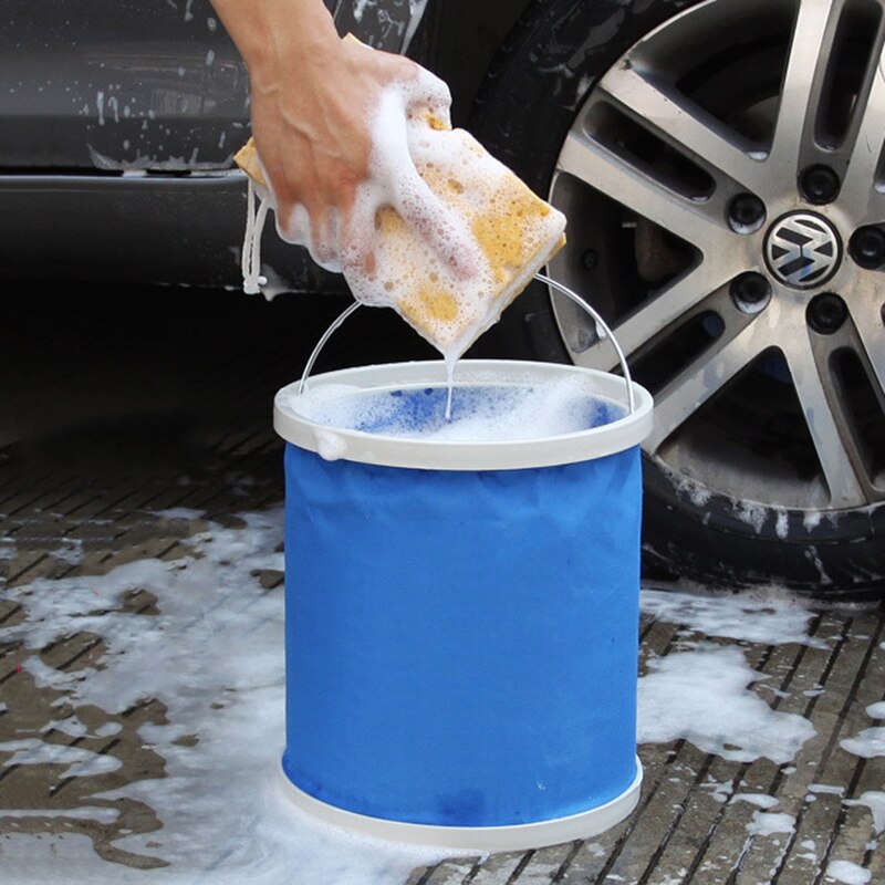 Folding Bucket Portable Wash Outdoor Fishing Bucket Car Storage Box Car Wash Mop Bucket Cleaner