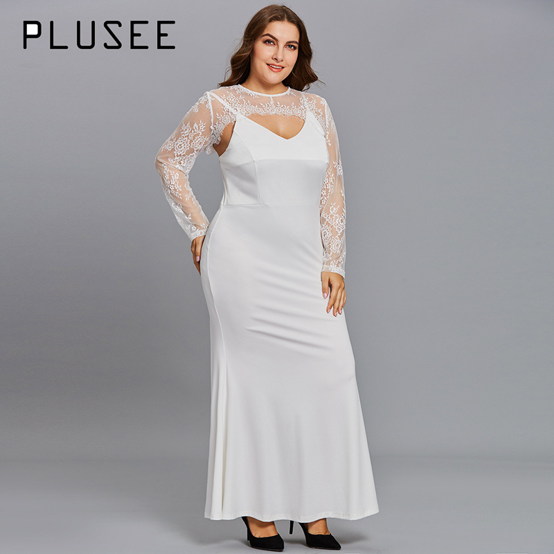 Plus Size Spitzenkleid – Chiffon & Spitze, Elegantes Gästekleid Für Hochzeit, Cocktail & Festliche Anlässe