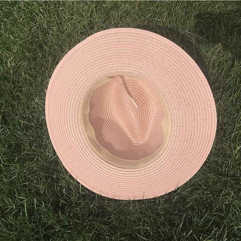 Chapéu de palha chapéu de palha chapéu de palha chapéu de sol de praia upf50 sol floppy chapéu de verão senhora kentucky derby vocation hat