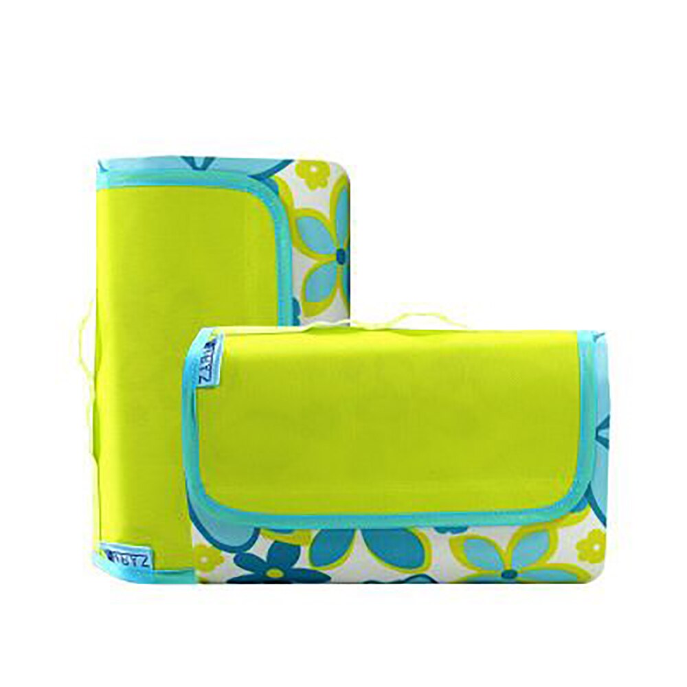 200cm*150cmWaterproof Foldable Outdoor Camping Mat Widen Picnic Mat Plaid Beach Blanket Baby Multiplayer Mat: Light green