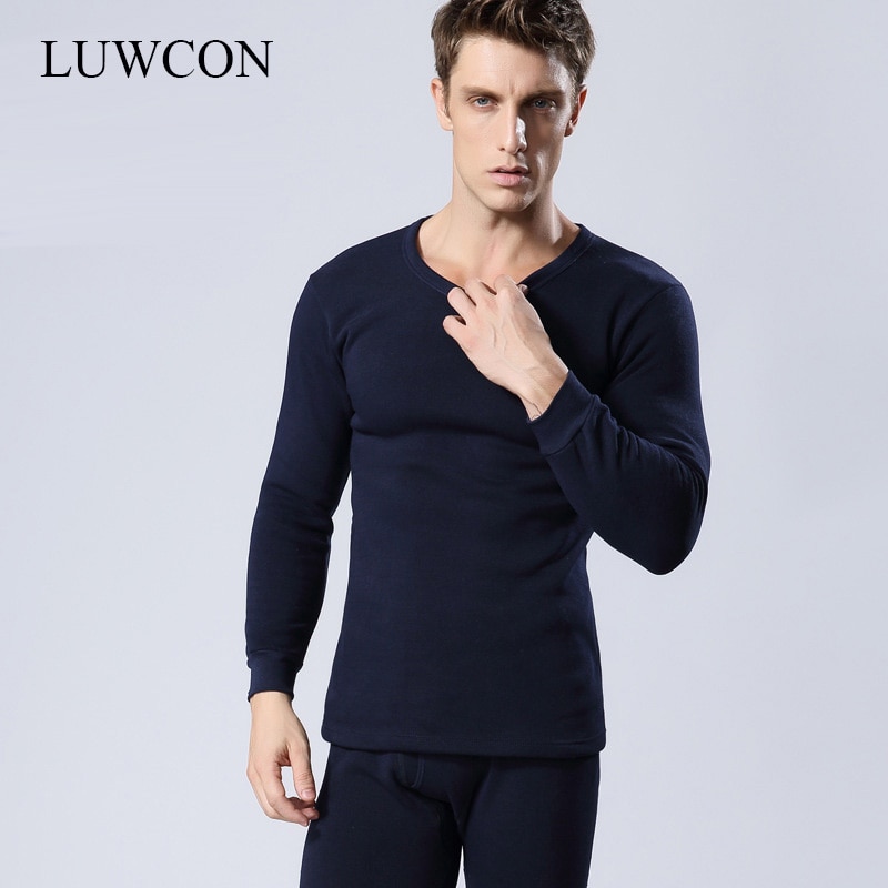LUWCON Brand Underwear Long Johns Winter Mens Warm Thermal Underwear Add wool Long Johns Thick Plus Thermal Long Johns Sets