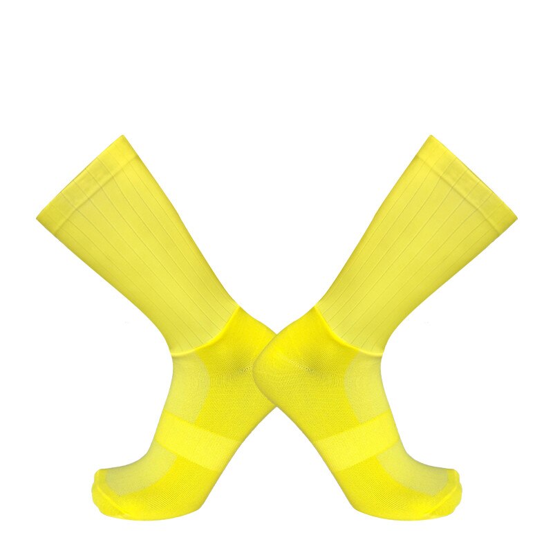 Calze da ciclismo senza cuciture antiscivolo stampaggio integrale calze da bici ad alta tecnologia calze da corsa per bicicletta da corsa all'aperto