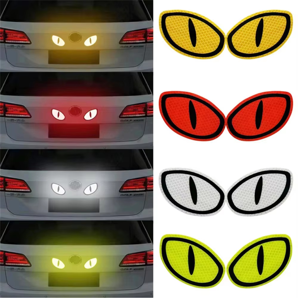 Auto Reflektor Aufkleber Nacht Fahren Sicherheit Aufkleber Für Auto Lkw Motorrad Anhänger Katze Auge Reflektierende Sicherheit Warnband