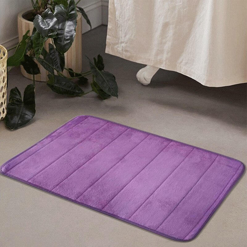 Speicher Schaum Schlecht matt für Schlecht Nicht Unterhose Bad Teppich Samt Dicke Weiche Komfortable Wasser Saugfähigen Waschbar Schnelle Trocknen Teppich: Violett / 50-80cm