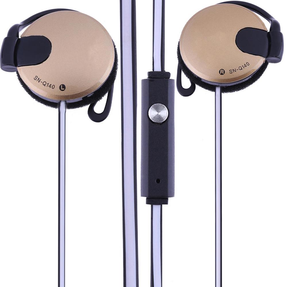 Mobiele bedrade hoofdtelefoon, 3.5mm sportoordopjes met bas, stereo headset met microfoon, muziekoordopjes voor huawei: Goud