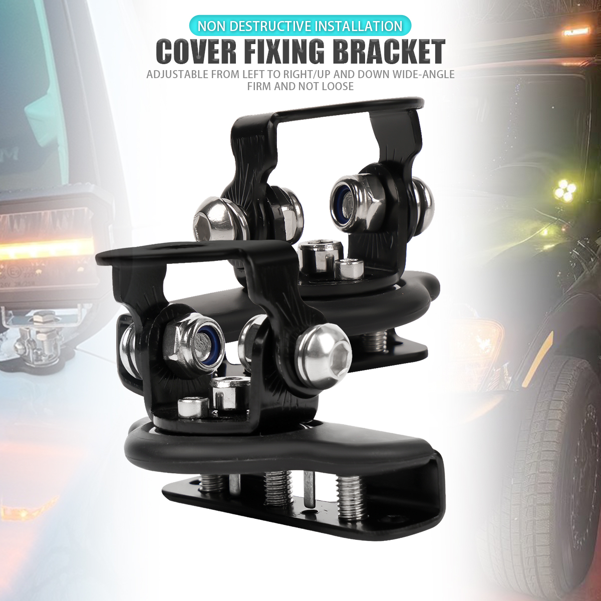 Soporte de montaje de luz de trabajo LED, abrazadera para todoterreno, SUV, ATV, 4WD, Universal, 4x4, accesorios para automóvil, soporte de foco