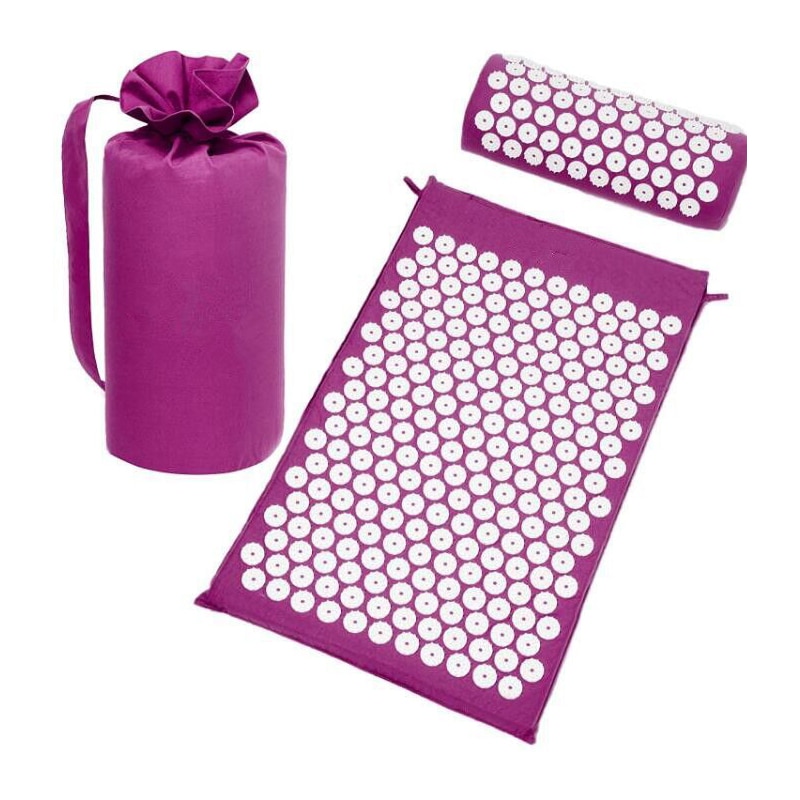 Acupressure Mat Massager Relieve Body Stress Pain Mat Natural Relief Stress Body Massage Pillow Cushion With Bag Yoga Mats