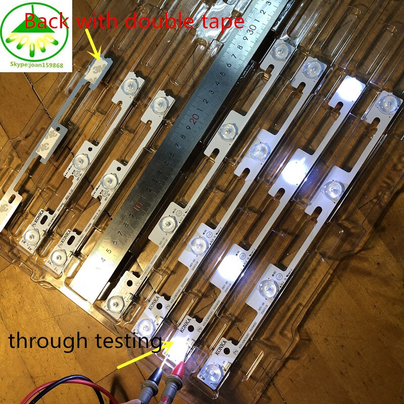 8 stks/partij LED strips bar lichten werken voor KDL32MT626U 35019055 35019056 4 STUKS * 4LED + 4 STUKS * 3LED 1LED = 6V
