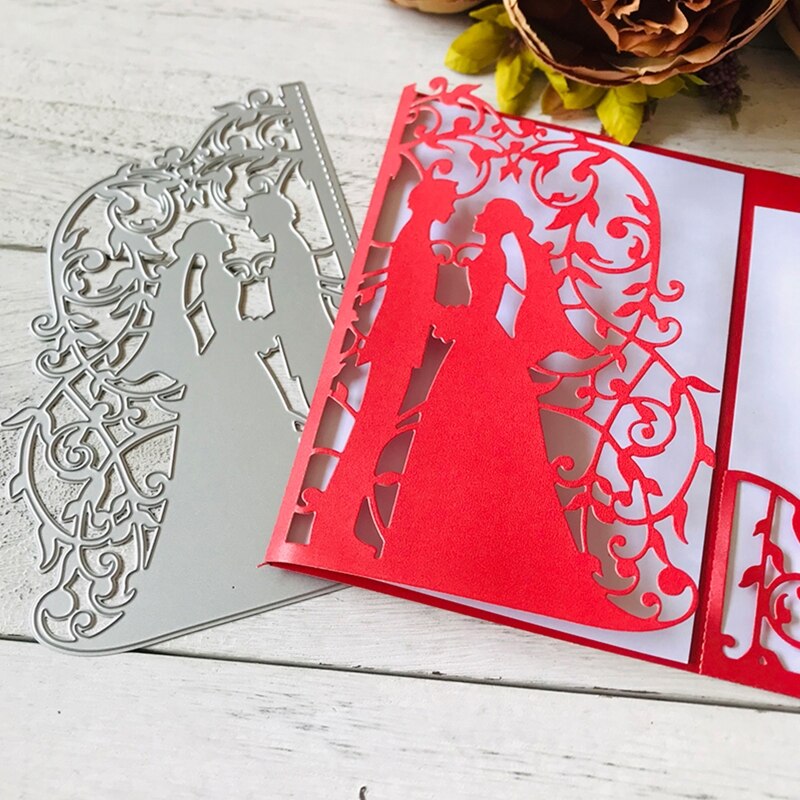 Wedding Bride Groom Metal Cutting Dies Stencil Scrapbooking DIY Album Stamp Card N7MD