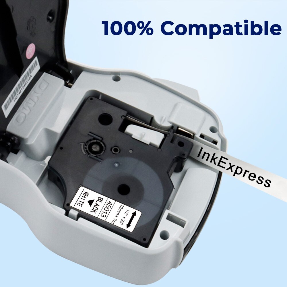 InkExpress Tape For DYMO 43613 43617 43618 43610 43614 43615 43616 Label Tape 6mm Printer Ribbon For DYMO LM 160 280 Label Maker