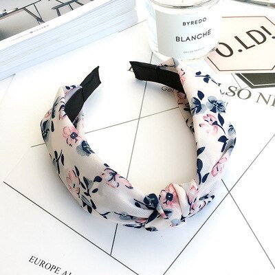 Neue Kopf Band oben Knoten Haarband Turban Elastische Haar Lünette Stirnband Für Frauen Mädchen druck Kopfschmuck Haar Zubehör: Ursprünglich Titel