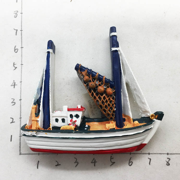 USA Yourk Fridge Magnets Florida WonderWorks San Francisco Hawaii Tourism Souvenir Magnetic Refrigerator Magnets: Florida sailboat