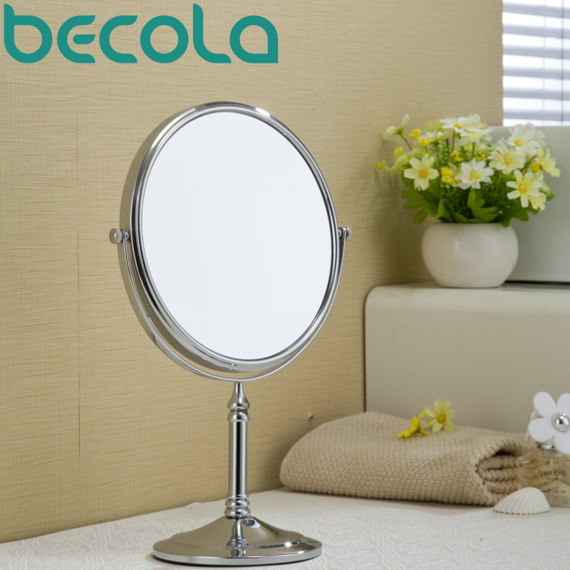 Becola Make-Up Spiegel Roterende Dubbele Geconfronteerd Cosmetische Spiegel Goud En Chroom Stijl Scheren Spiegel Bad Spiegel B-728C