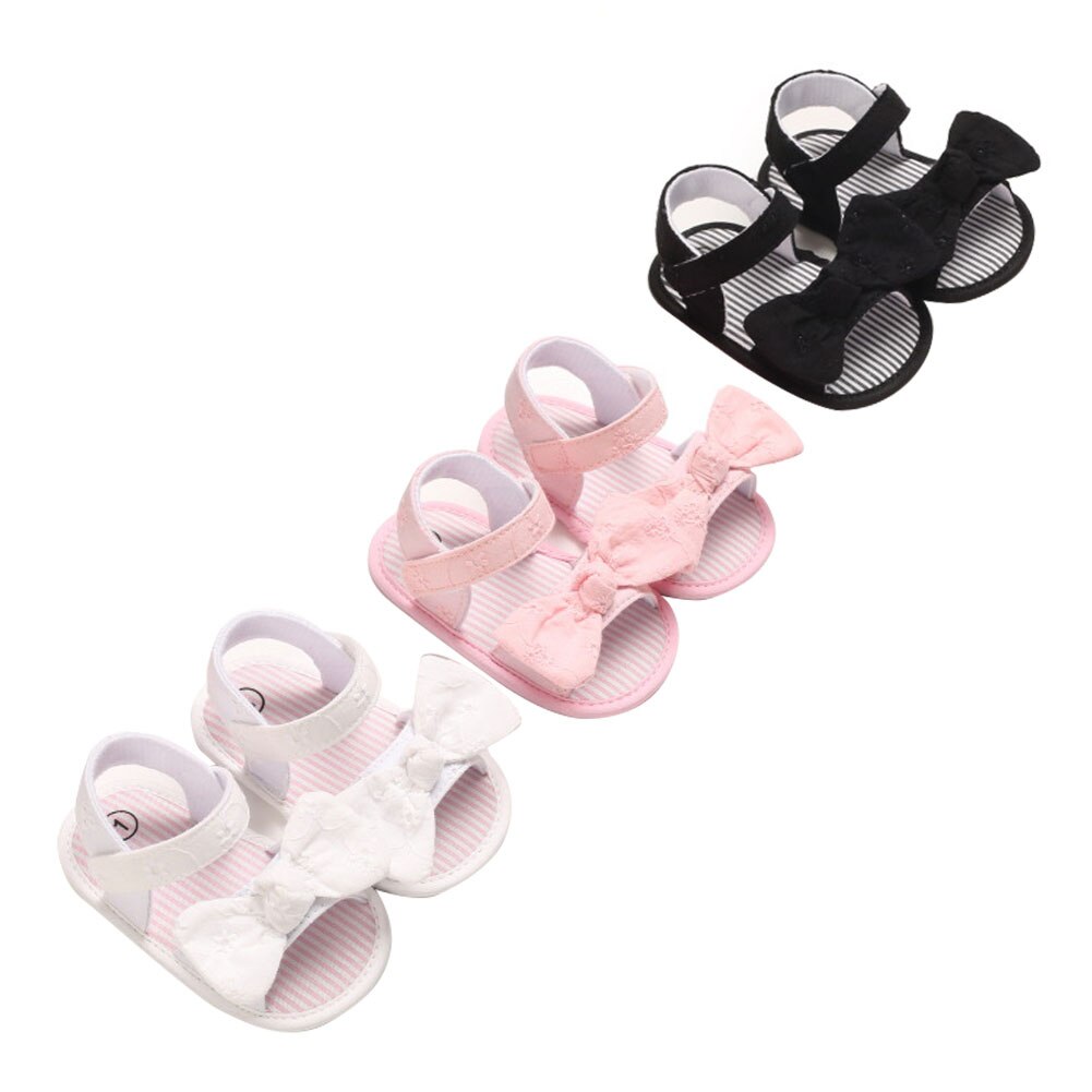 Summer Children'S Shoes Sweet Princess Children'S Bow Sandals Girls Toddler Baby Soft Breathable Low Heel Anti-Slip.