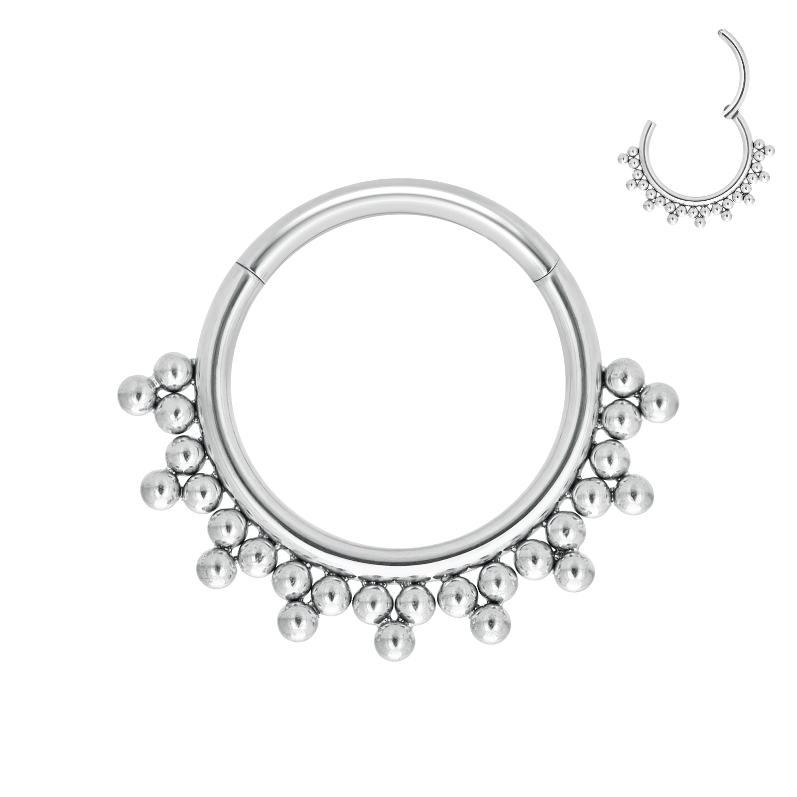 G23 titanium piercing neusring lichaamsjuwelen oorringen astm  f136 kraakbeen tragus diafragma titanium scharnier: Zwart / Goudkleurig