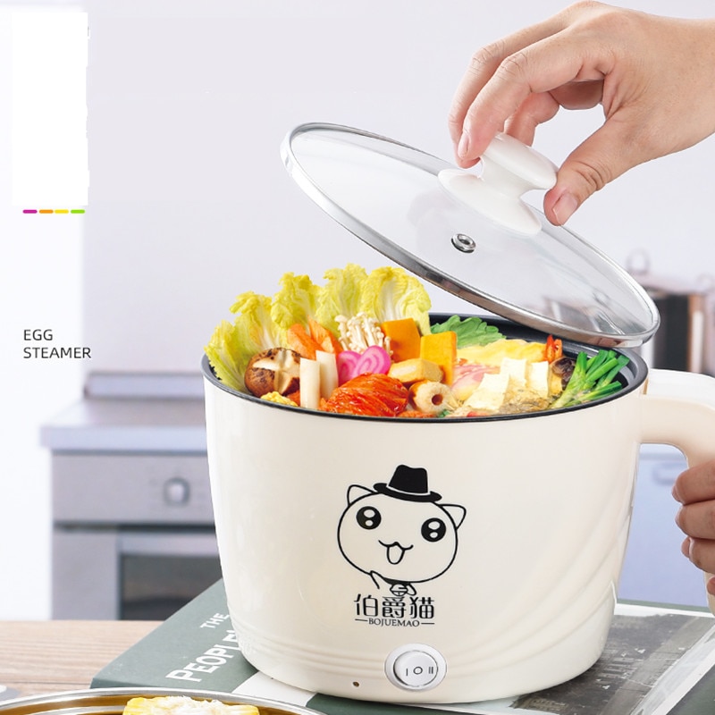 220V Electric Mini Rice Cooker Multi Cooker Portable Household Electric Hotpot Cooking Machine Pot EU/AU/UK/US Plug