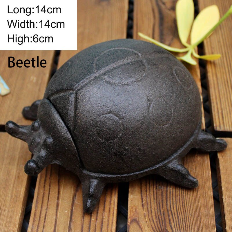 Sejf europejski żeliwa zbiornik robić przechowywania kreatywny zwierząt styl ukryte uchwyt dekoracja robić przydomowego ogrodu ozdoby: Beetle