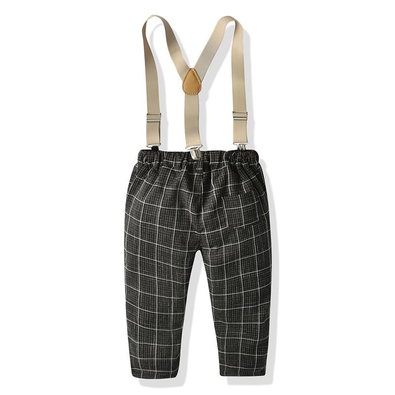 Toddler Baby Boy Dress Infant Kids abiti formali camicia papillon + pantaloni bretelle Set bambini Gentleman matrimoni abiti da festa