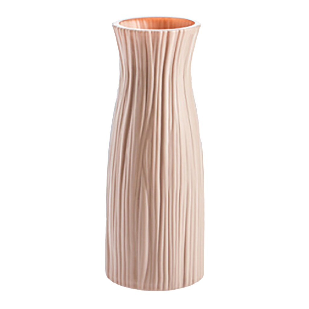 Pot de fleurs incassable en plastique, Vase pour plantes, salle d'étude, décor de mariage à la maison, Vases de décoration pour fleurs: Pink 