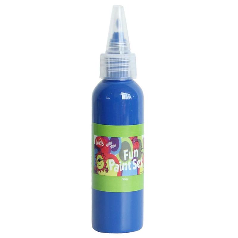 12 couleurs 60ml lavable doigt peinture sécurité et environnement enfants pigments bricolage pigment aquarelle protection dessin W6Z3: Bleu