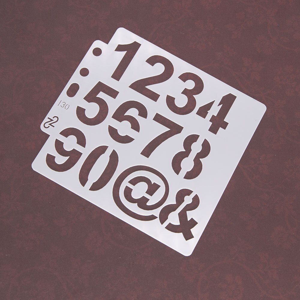 14.1cmx13cm Reusable Plastic Mandala Stencils Painting Templates for Painting DIY Art Projects(Number) S130