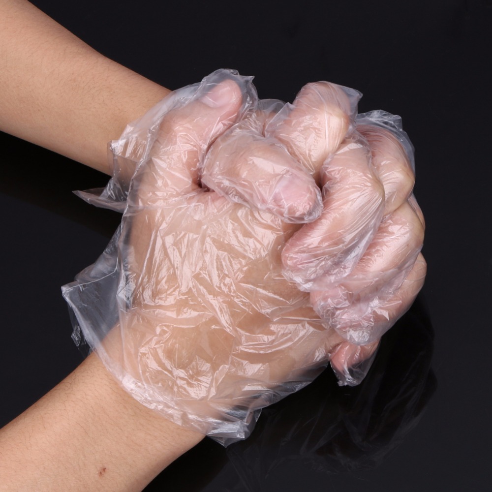 100 Stks/set Milieuvriendelijke Wegwerp Handschoenen Eenmalige Plastic Handschoenen Voor Voedsel/Schoonmaken/Koken/Bbq Keuken Tuin accessoires