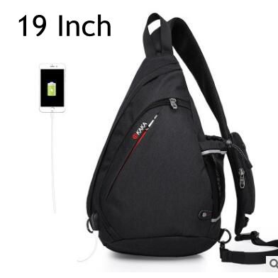 Kaka merk heren messenger bags borsttas heren grote mannelijke schoudertas usb-oplaadbare crossbody tassen borsttas canvas voor heren: 19 inch legergroen