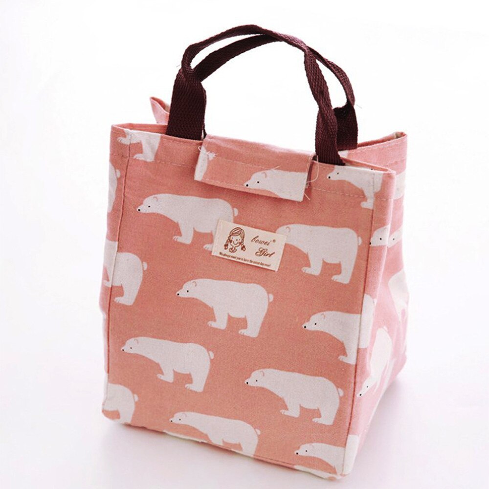Cartoon Leinwand Mittagessen Taschen Thermische Isolierte Lunch Box Tasche Kühltasche Pouch Mittagessen Container Tragbare Lebensmittel Taschen # L5
