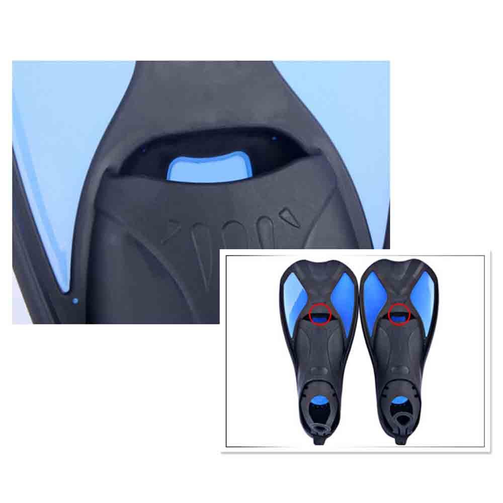 1 par de aletas de silicona para nadar adultos snorkel aletas para el pie aletas de buceo principiante corto Set de entrenamiento de pies Set de aletas de pato