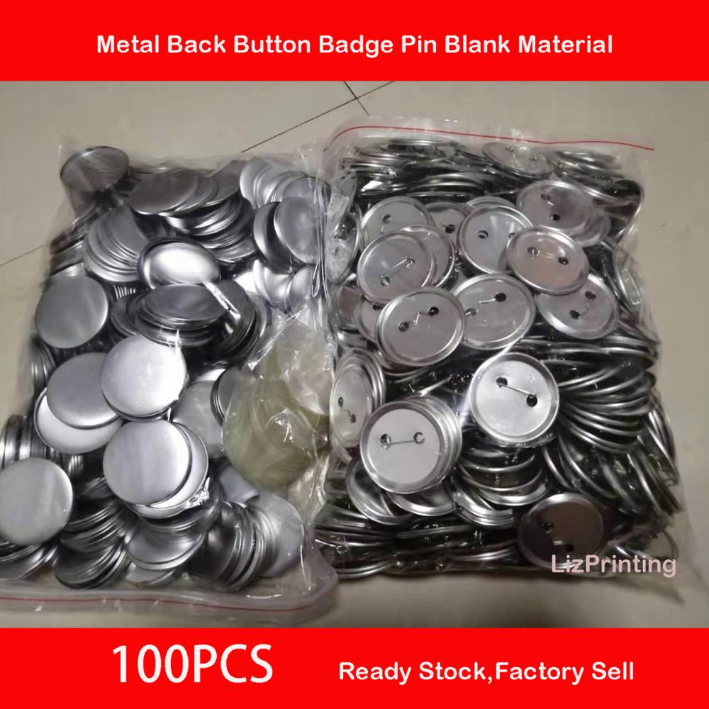 56mm Metal Back DIY Badge Button Pins Blank Raw Material pins buttons badges supplies parts 100PCS