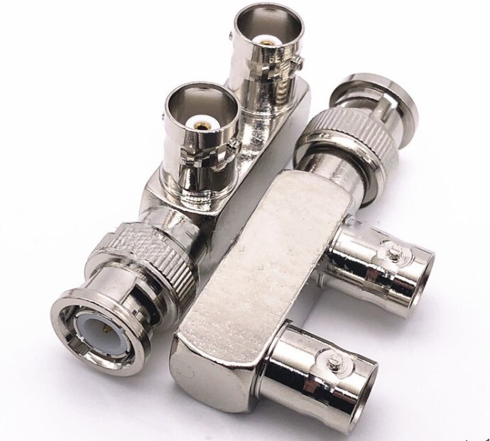 3way BNC To BNC adapter female jack & male plug triple T in series RF connectors