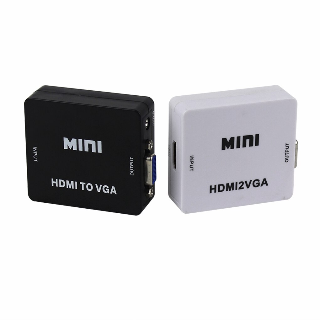 Portable HD 1080P MINI HDMI to VGA Converter With Audio VGA2HDMI Video Box Adapter For Computer HDTV Projector For Xbox DVD PS3