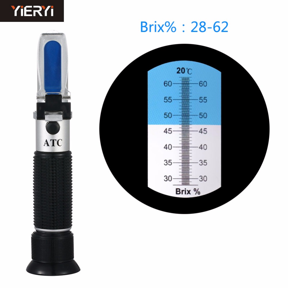 Yieryi brix refraktometer for øl vin juice brix måling , 28-62%  brix sukker meter refraktometer som måler sukker meter