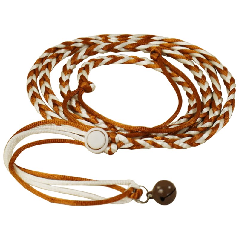 4.59ft Legendog Kleine Dier Nylon Leash Verstelbare Gevlochten Rat Leash Hamster Leash Met Bell Hamster Walking Leash Accessoires: Coffee