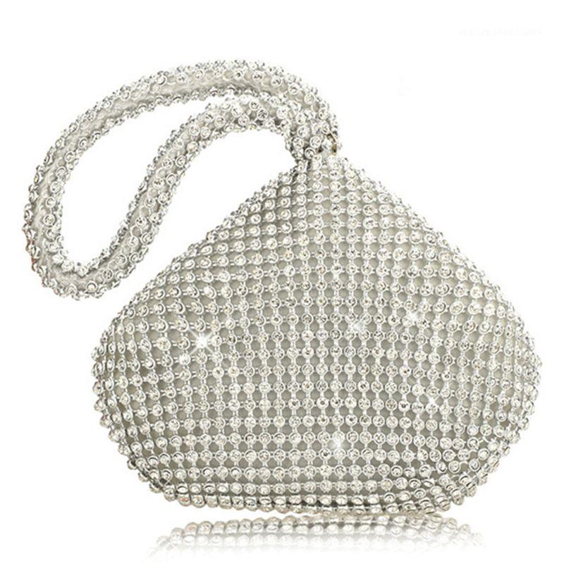 1Pc Vrouwen Driehoek Glitter Handtas Portemonnee Clutch Luxe Tassen Party Prom Scheepvaart: Default Title