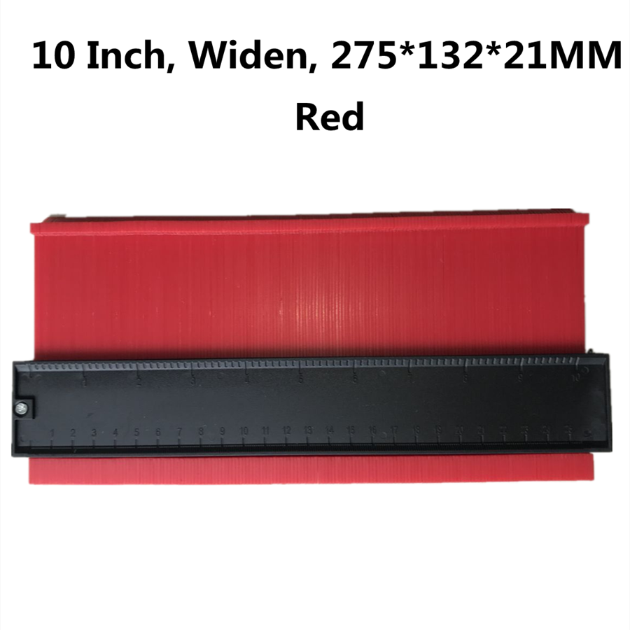 Contour Copy Gauge Contour With Lock 5/10inch Gauge Duplicator Contour Scale Template Wood Marking Tools Tiling Measuring Ruler: red 25cm wider