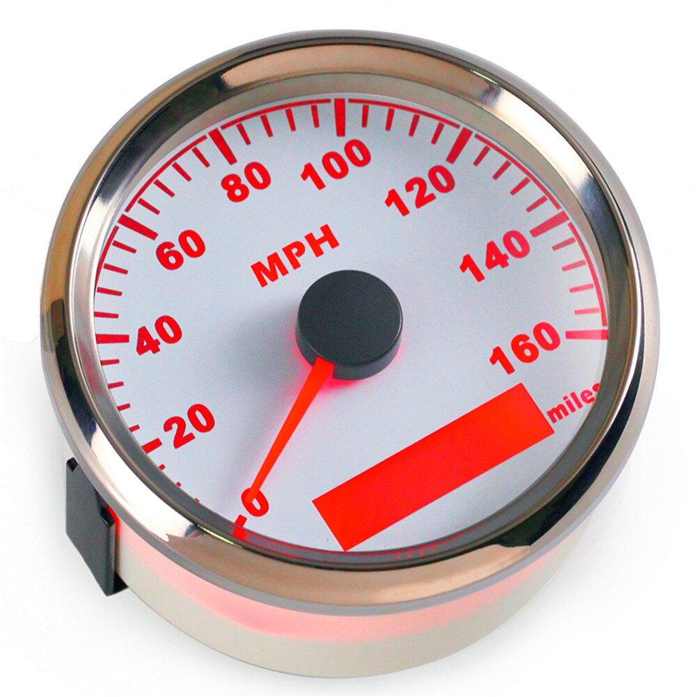 1pc tachimetro GPS calibri odografo 0-160MPH milometri di velocità 9-32V 316L castone uso per auto con retroilluminazione rossa e Antenna GPS