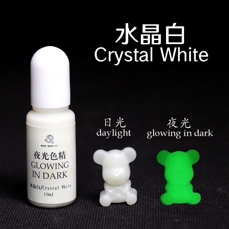 Luminous UV Resin Polarization Liquid Dye Resin Epoxy For DIY Jewelry Making Crafts Coloring Dye Colorant: Crystal white