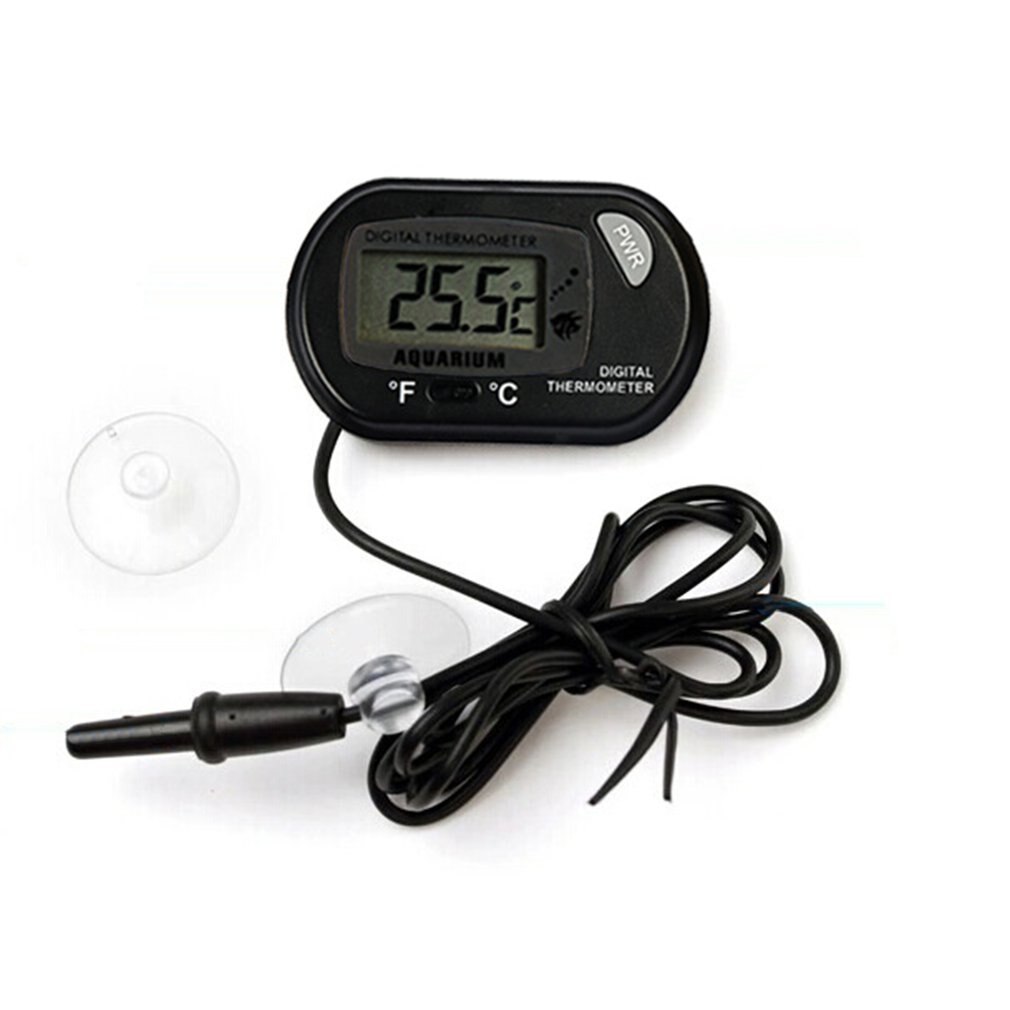 Aquarium Water Thermometer Plastic Digital LCD Screen Sensor Controller Wired Fish Tank Accessories 1 Piece