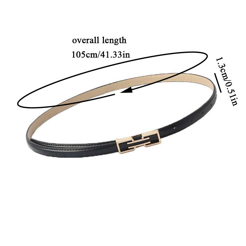 Mode lederen dunne riem dames broekjurk decoratie tailleband effen kleur magere taille riem dames verstelbare tailleband
